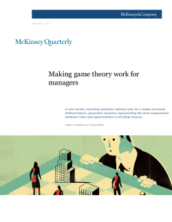 Making game theory work for managers