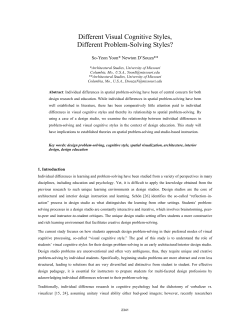 Different Visual Cognitive Styles, Different Problem