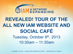 revealed! tour of the all new iam website and social caf&eacute;