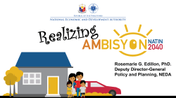 Realizing Ambisyon Natin 2040 by Dr. Rosemarie Edillon