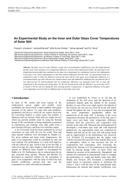 An Experimental Study on the Inner and Outer Glass Cover