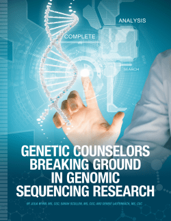 genetic counselors breaking ground in genomic sequencing research