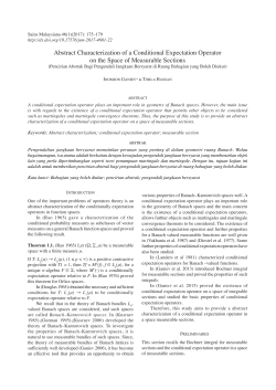 Abstract Characterization of a Conditional Expectation Operator on