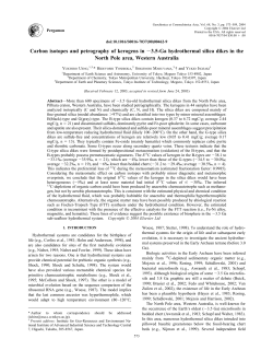 Carbon isotopes and petrography of kerogens in 3.5-Ga