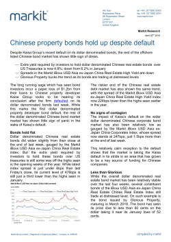 Chinese property bonds hold up despite default