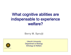 What cognitive abilities are indispensable for experiencing welfare?