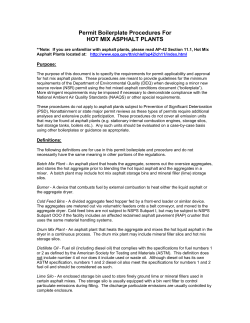 Permit Boilerplate Procedures For HOT MIX ASPHALT PLANTS
