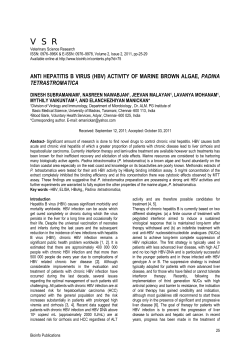 anti hepatitis b virus (hbv) activity of marine brown algae, padina
