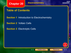 Chapter 20 - Electrochemistry