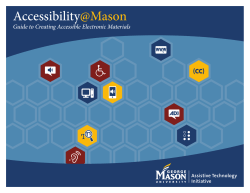 Guide to Creating Accessible Electronic Materials