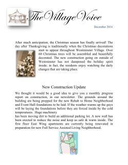 December - Westminster Village Muncie