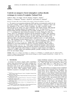 Controls on mangrove forest‐atmosphere carbon - Everglades-HUB
