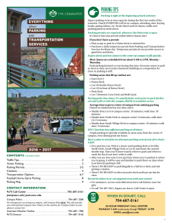 Everything About Parking - Parking and Transportation Services