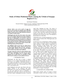 Study of Ethno-Medicinal Plants Among the Tribals of