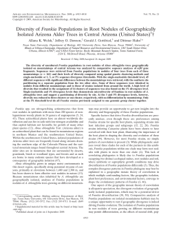 Diversity of Frankia populations in root nodules of geographically