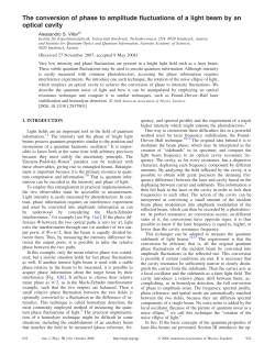 The conversion of phase to amplitude fluctuations of a light beam by