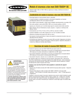Modulo di sicurezza a due mani DUO-TOUCH&reg; SG