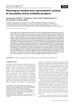 Electrospray tandem mass spectrometric analysis of