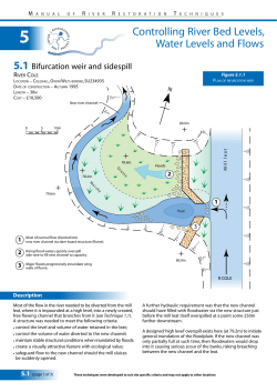 Controlling River Bed Levels, Water Levels and Flows