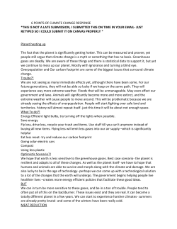 6 points of climate change response