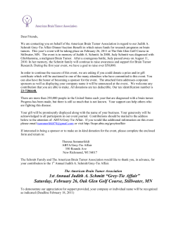 1st Annual Judith A. Schmitt “Grey-Tie Affair”