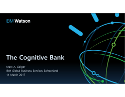 The Cognitive Bank