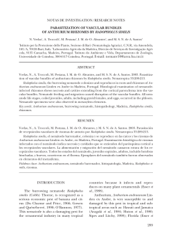 209 notas de investigation/research notes parasitization of vascular