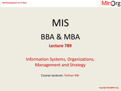 But Information Systems in organizations also act as an &ldquo;Enabling&rdquo;