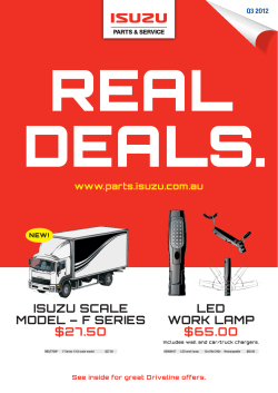 ISUZU SCALE mODEL – F SERIES $27.5O LED WORK