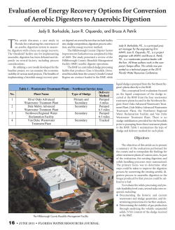 Evaluation of Energy Recovery Options for Conversion of Aerobic