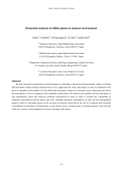 Elemental analysis of edible plants in natural environment