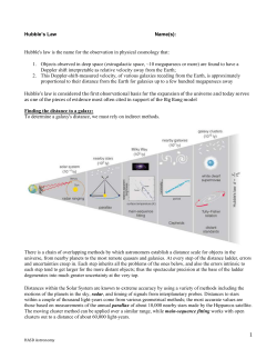 Hubble`s Law Name(s): Hubble`s law is the name for the observation