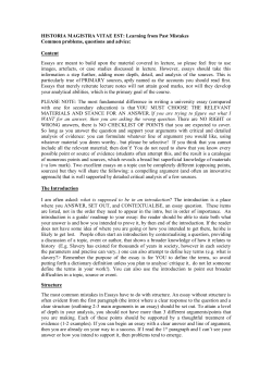 READ ME: Essay Writing Handbook