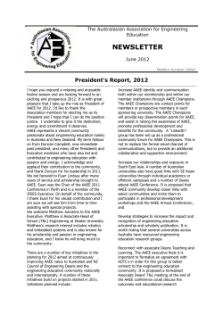 President`s Report, 2012 - nzeelcollaborativeproject