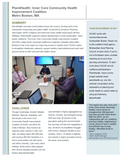 Plan4Health: Inner Core Community Health Improvement Coalition