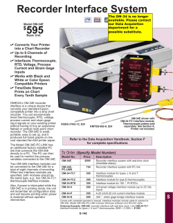OM-34E Series : Recorder Interface System Converts Your Printer