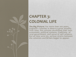 Chapter 2: European Colonies in America