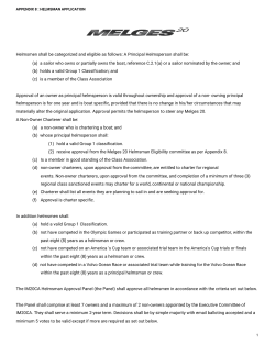 Helmsmen shall be categorized and eligible as follows: A Principal