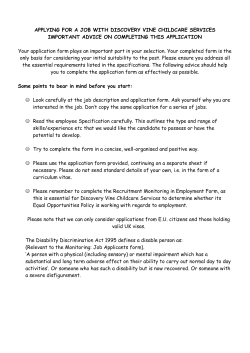 job description - Discovery Vine Childcare