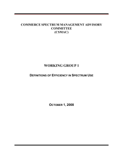 Definitions of Efficiency in Spectrum Use | NTIA