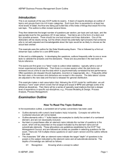 Exam Topic Outline