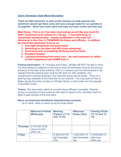 Swim Charleston Meet Information and Meet Goals