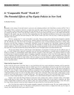 Is &ldquo;Comparable Worth&rdquo; Worth It? The Potential