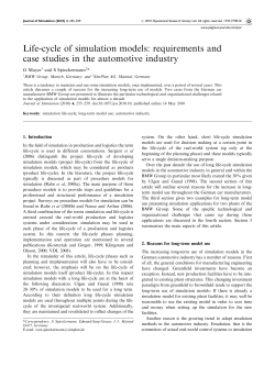 Life-cycle of simulation models: requirements and case studies in