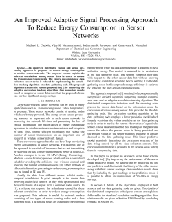 An Improved Adaptive Signal Processing Approach To Reduce