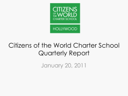 Citizens of the World Charter School Quarterly