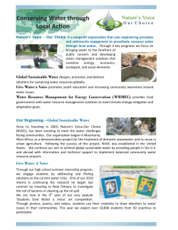 Conserving Water through Local Action