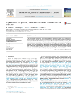 Experimental study of CO2 convective dissolution: The effect