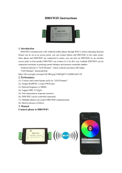 H801WiFi Instructions
