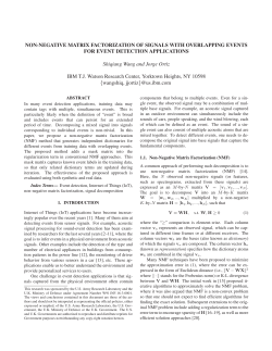 Non-negative matrix factorization of signals with overlapping events